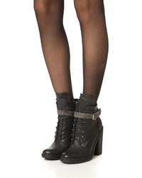 graue Leder Stiefeletten von Dolce Vita