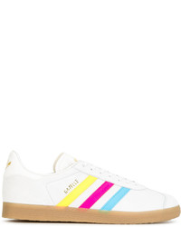 graue Leder Turnschuhe von adidas