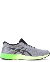 graue Leder Turnschuhe von Asics