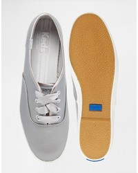 graue Leder Turnschuhe von Keds