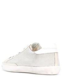 graue Leder Turnschuhe von Golden Goose