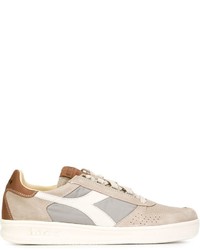 graue Leder Turnschuhe von Diadora