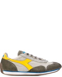 graue Leder Turnschuhe von Diadora