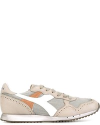 graue Leder Turnschuhe von Diadora