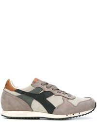 graue Leder Turnschuhe von Diadora