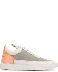 graue Leder Turnschuhe von Filling Pieces