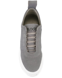 graue Leder Turnschuhe von Blood Brother