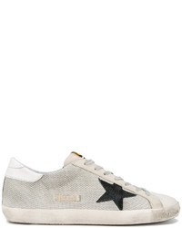 graue Leder Turnschuhe von Golden Goose