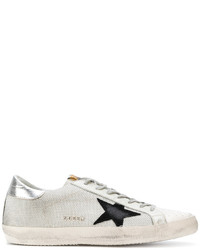 graue Leder Turnschuhe von Golden Goose