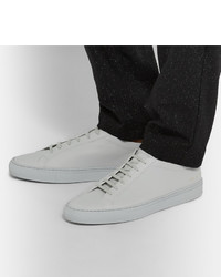 graue Leder Turnschuhe von Common Projects