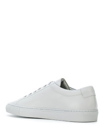 graue Leder Turnschuhe von Common Projects