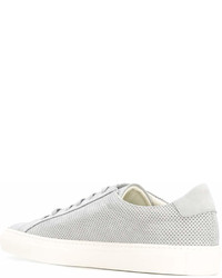 graue Leder Turnschuhe von Common Projects