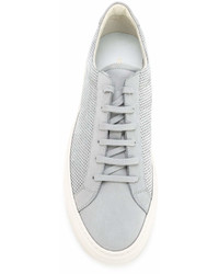 graue Leder Turnschuhe von Common Projects