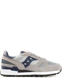 graue Leder Turnschuhe von Saucony