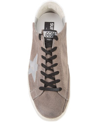 graue Leder Turnschuhe von Golden Goose Deluxe Brand