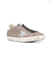 graue Leder Turnschuhe von Golden Goose Deluxe Brand