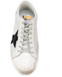 graue Leder Turnschuhe von Golden Goose