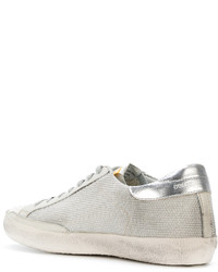 graue Leder Turnschuhe von Golden Goose