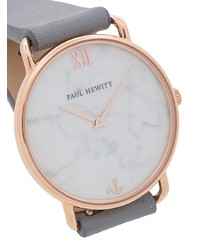 graue Leder Uhr von PAUL HEWITT