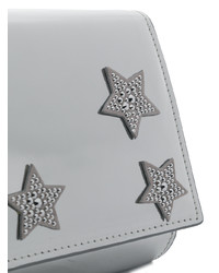 graue Leder Umhängetasche von Giuseppe Zanotti Design