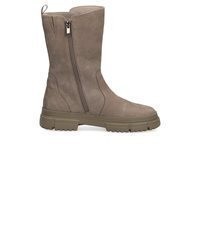graue Lederfreizeitstiefel von Caprice