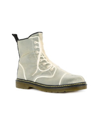 graue Lederfreizeitstiefel von Maison Mihara Yasuhiro