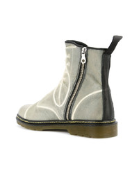 graue Lederfreizeitstiefel von Maison Mihara Yasuhiro