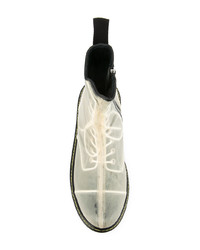 graue Lederfreizeitstiefel von Maison Mihara Yasuhiro