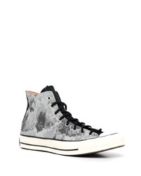 graue Mit Batikmuster hohe Sneakers von Converse