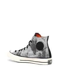 graue Mit Batikmuster hohe Sneakers von Converse