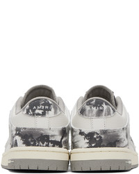 graue Mit Batikmuster Segeltuch niedrige Sneakers von Amiri