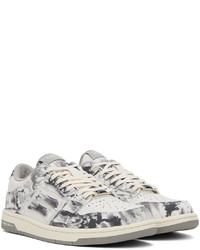 graue Mit Batikmuster Segeltuch niedrige Sneakers von Amiri