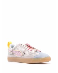 graue Mit Batikmuster Wildleder niedrige Sneakers von Puma