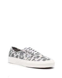 graue niedrige Sneakers mit Leopardenmuster von Vans