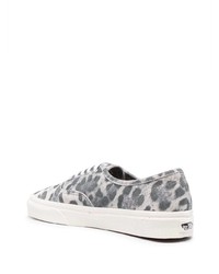 graue niedrige Sneakers mit Leopardenmuster von Vans