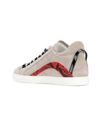 graue niedrige Sneakers von DSQUARED2