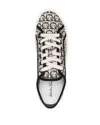 graue niedrige Sneakers von Salvatore Ferragamo