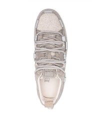 graue niedrige Sneakers von Balmain