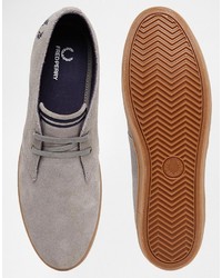 graue niedrige Sneakers von Fred Perry