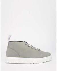 graue niedrige Sneakers von Dr. Martens