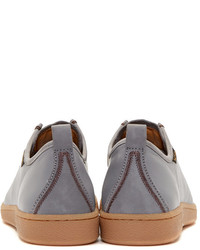 graue niedrige Sneakers von Paul Smith