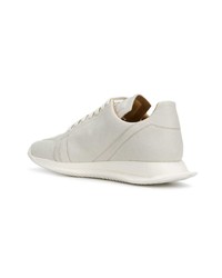 graue niedrige Sneakers von Rick Owens