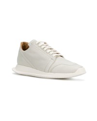 graue niedrige Sneakers von Rick Owens