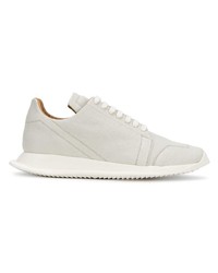 graue niedrige Sneakers von Rick Owens