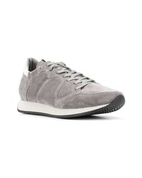 graue niedrige Sneakers von Philippe Model