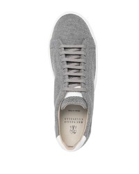 graue niedrige Sneakers von Brunello Cucinelli