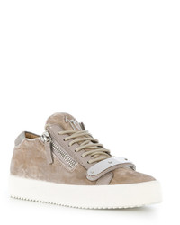 graue niedrige Sneakers von Giuseppe Zanotti Design