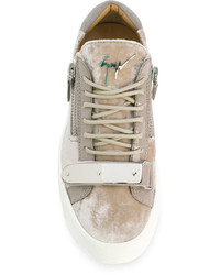 graue niedrige Sneakers von Giuseppe Zanotti Design