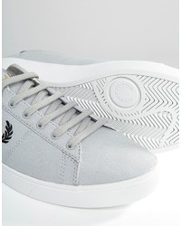 graue niedrige Sneakers von Fred Perry