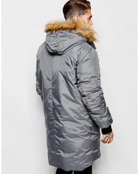 graue Nylon Bomberjacke von Asos